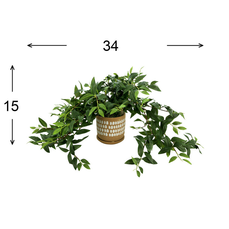 Creative Displays, Inc. Mayna Faux Ivy Plant in Ceramic Pot Perigold